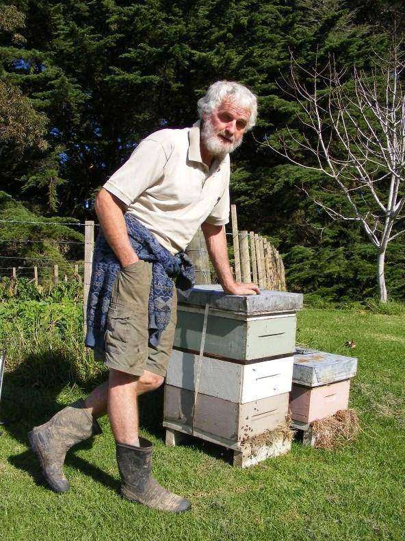 Brian Alexander at work amongst the bees